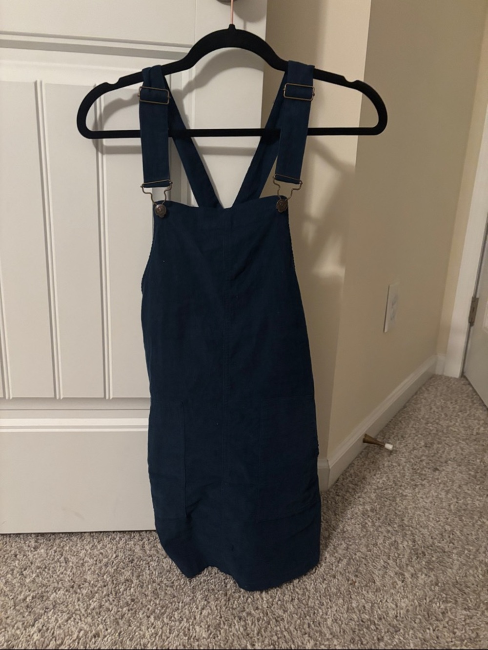 Sadie and Sage Navy Blue Pinafore Overall Dress